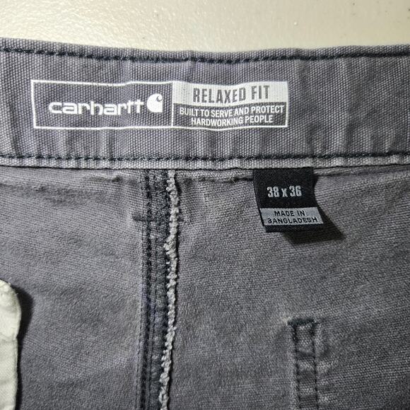 Carhartt Utility Double Knee Relaxed Fit Rugged Flex Canvas‎ Pant Size 38 - Picture 9 of 10